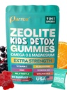 Zeoliet Kids Gummies, 9-in-1 met Zeoliet, Omega-3, Magnesium, Vlierbes, Vitamine C, Melkdistel, Vitamine D3, Zink, B12 