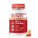 SmartyPants Multivitamine voor mannen en vrouwen, Multivitamine Gummies met Omega 3 (DHA/EPA), Vitamine D3, C, Vitamine B12, B6, A, K & Zink, Biotine, Glutenvrij, 90 Tel (30 dagen levering)