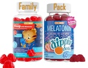 Melatonine Sleep Gummies Pack familial - Enfants et adultes