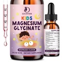 Enfants Magnésium Glycinat gouttes liquides de sommeil – Magnésium Glycinate avec L-théanine pour le sommeil et le soutien calme – sans mélatonine, sans sucre framboise Falvor – 1 bouteilles, 30ml Chaque