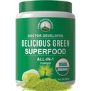 Peak Performance Biologische Groenen Superfood Poeder. Beste Proeverij Super Greens Powder met 25+ Biologische Ingrediënten voor Max Energy en Athletic Performance. Vegan Keto Green Juice Daily Drink