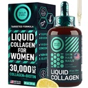 WILD FUEL Peptides de collagène liquide avec des vitamines de biotine pour la peau et les ongles - 30 000 mcg Collagène liquide pour les femmes et les hommes Plus Biotine - Lemon Flavor, jusqu'à 2 mois - 2 oz