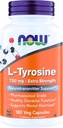 NOW Foods Supplementen, L-Tyrosine 750 mg, Ondersteunt Mentale Alertheid*, Neurotransmitter Ondersteuning*, 180 Veg Capsules