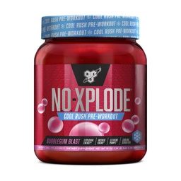 BSN N.O.-XPLODE Cool Rush Pre Workout Powder, Preworkout Energy Supplement voor mannen en vrouwen met Creatine en Beta-Alanine, nieuwe smaak: Bubblegum Blast, 30 Servers