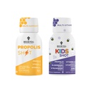Bee and You Propolis Shot et Kids Shot Bundle, Supplément naturel de Propolis Shot, Antioxydants, Vitamine C, VIT D3, zinc, jus d'orange, miel cru 2 * 12 bouteilles