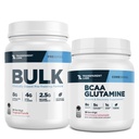 Laboratoires transparents Pré-entraînement en vrac (30 portions, punch tropical) et BCAA Glutamine (30 portions, citronade de fraise)