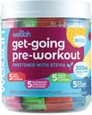Pack de variétés pré-entraînement de Wellah Get-Going (20 Stick Packs) - 200mg de caféine naturelle, Stevia-Sweetened, avec le malate de Citrulline et L-Theanine, et 1000mg de bêta-alanine