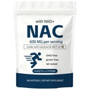 Consciousnutra NAC-supplement met NAD+ & Kokosolie 2-in-1 N Acetyl L Cysteine Plus Nicotinamide-vormen 