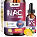 Liposomique liquide NAC supplément N-acétyl Cystéine gouttes, N acétyl Cystéine 600 mg avec le glutathion, Resveratrol & Zinc pour les adultes et les enfants Foie Lung Antioxydant Immune et santé de la peau, Citron 2 Fl Oz