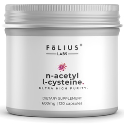 FOLIUS LABS Clean Label N-Acetyl L-Cysteine (NAC) 600mg Supplement 