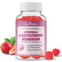 Gommies de glutathion liposomique 1000mg, supplément de glutathion à haute absorption avec vitamine C, NAC, chardon de lait pour la santé de la peau, Détox hépatique & Immune, végétalien, sans sucre, saveur de fraise, 60 comte