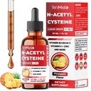 11in1 Nac Supplement N-Acetyl Cysteine vloeibare druppels met quercetine, B-complex, selenium, glutathion, bromelaïne, melkdistel, en meer - 30ml 1 Fl Oz