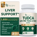 Migcopat 7-in-One TUDCA Supplement, 3650mg met melkdistel, NAC, Alpha Lipoic Acid, Dandelion Root, Bile Salts TUDCA voor leverreiniging Detox & Repair, Bile Flow en Digestieve Ondersteuning - 120 Capsules