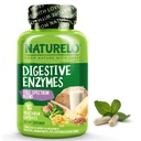NATURELO Decompensative Enzymes - Volledige Spectrum Ondersteuning met een brede Blend van 15 Enzymes Plus Ginger - 90 Vegan Capsules