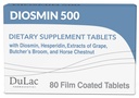 Dulac Diosmin 500, Micronized Diosmin Hesperidin Dieetsupplement 1000mg per portie, Horse Chestnut Extract, Slager