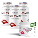 Hallusa Natural Hallosmine Advance 1000mg Diosmin, 180 Capsules + Free Leg Cream with Diosmin, Hesperidin & Horse Chestnut, 4 oz 