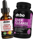 Nierondersteuning Supplement Bladder Gezondheid en Lever Reiniging Detox - Biologische Nierblaas Supplementen Drops & Lever Detox Reiniging Capsules Supplement - Renale urinetrek Herbal