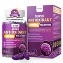 Melatonine 100 mg voor Antioxidant & Cognitive Health, Ultra High Dose Melatonine met CoQ10, Kurkuma, Trans-Resveratrol, Vitamine B12 C E voor Brain Anti-Aging, Cellular Repair and Energy, 150 Softgels