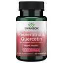 Swanson Resveratrol & Quercetin 30 Veg Capsules