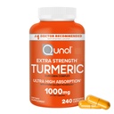 Qunol Turmeric Curcumin Supplement, 1000mg with Ultra High Absorption, for Joint Support, Extra Strength Capsules, 240 Count