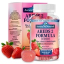 Areds 2 + Advanced Formula for MacularHealth, 22-in-1 Eye Vitamin & MineralSupplement w. Zeaxanthin, Zinc &Vitamin C Supports Eye Strain, Pressure,Night Vision, 60 Chewable Gummies