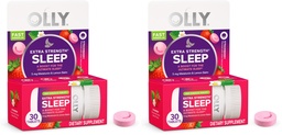 OLLY Extra Strength Sleep Fast Dissolve Tablets, 5mg Melatonin, Vegan, Strawberry - 30ct (Pack of 2)