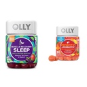 OLLY Muscle Recovery Sleep Gummies, Sleep and Sore Muscle Support, 3mg Melatonin, Tart Cherry & Probiotic + Prebiotic Gummy, Digestive Support and Gut Health, 500 Million CFUs, Fiber