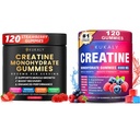 Creatine Monohydrate Gummies for Men & Women, 9000MG Creatine Gummies Sugar Free -BCAA 2:1, B12 B6 for Boost Strength, Focus & Endurance, Vegan, Non-GMO