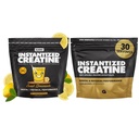 Verdient in Bulk Instantized Creatine Monohydraat voor vrouwen en mannen, Oplosbare pre workout poeder, Ondersteunt spieropbouw, sterkte en prestaties, ongearomatiseerde en zoete limonade, 60 porties