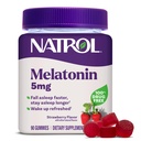 Natrol Melatonine Gummies, Slaap Ondersteuning, 90 Aardbei-gearomatiseerde volwassene Melatonine Gummies, 5 mg slaapmiddelen voor volwassenen