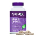 Natrol Sleep & Restore Capsules - Calme Magnésium Glycinate, Aide au sommeil Magnésium avec GABA, Mélatonine 5mg, Mélange botanique, 30 jours d'approvisionnement