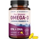 Fish Oil Omega 3 Supplementen voor vrouwen DHA + EPA Hartgezondheid, Hormonenbalans, huid- en wellnessondersteuning 