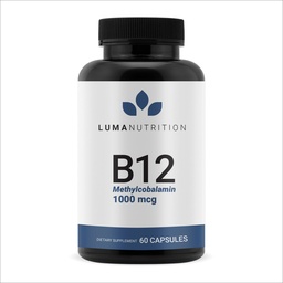 Luma Nutrition Vitamin B12 Methylcobalamin 1000 mcg - High Potency Vegan Supplements for Men & Women - Energy & Metabolism - Pure B12 Vitamins - 60 Capsules - Made in USA