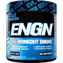 EVL Intense Pre Workout with Creatine - ENGN Energizing Pre Workout for Men Powder Drink for Lasting Energy Focus and Recovery - with Beta Alanine Caffeine and L Theanine - Blue Raz