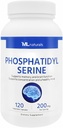 ML Naturals Fosfatidyl Serine 200 mg (Standaard) 120 plantaardige capsules. Ondersteunt geheugen- en hersenfunctie, niet-GMO, NSF-gecertificeerd en cGMP-compliant