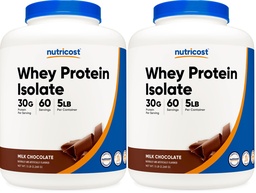 Nutricost Whey Protein Isolate Powder (Milk Chocolate) 5LBS (Pack of 2)