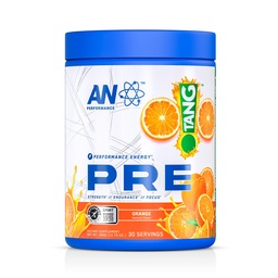 AN Performance Pre-Workout Powder Supplement for Men & Women | Energy Drink Mix with 300mg Caffeine + Beta Alanine + Citrulline | Third-Party Tested | Tang Orange | 30 Servings