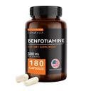 Benfotiamine 300mg - Benfotiamine b1-180 Capsules (3 Months Supply) - Vegan, Non-GMO, Gluten-Free