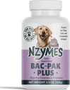 Nzymes® Bac-Pak Plus 100 Gram Decompensative Enzymes and Probiotics for Digestie, Losse Stools, Diarree, Constipatie, Verbeterde Nutrient Uptake - Made in The USA