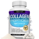 Toplux Multi Collageen Peptides Pillen 1800 Mg Complex - Type I, II, III, V, X Premium Collageen Complex for Better Skin & Hair, Strong Joint, Hydrolyzed Protein, for Men Women, 90 Capsules, Supplement