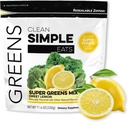 Clean Simple Eats Super Greens Powder, Natuurlijk Flavored Greens Powder met Chlorella, Spirulina, Superfoods & Prebiotic Fiber, Geen kunstmatige ingrediënten, Glutenvrij, Zoete citroensmaak, 30 Servers
