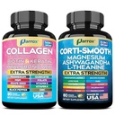 Shining Serenity Set – 27-in-1 Cortisol & Collagen Support Supplement Bundle for Calm, Skin, Hair, Nails & Daily Vitality – with Ashwagandha, L-Theanine, Collagen Types I–V, Biotin