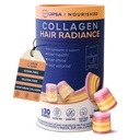 Upsa Nourished Collagen Hair Health 30 Count – Ovoderm® Egg Membrane Complex with Biotin, Zinc & Copper – for Healthy, Shiny & Fuller-Looking Hair – Sugar-Free Vegetarian Gummies