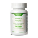 Vitamine B complex, met vitamine B1, B2, B3, B5, B6, B12, foliumzuur, Choline, zink, Calcium, inositol, voor Hersenen en Hart Gezondheid, Immune Gezondheid, en Cellular Energy Support, 60 tabletten