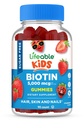 Enfants sans sucre Lifeable Biotin Gummies de 5000 mcg de Biotine Super Dégustation Supplément de Biotine de Biotine pour la croissance des cheveux, la peau et la santé des ongles