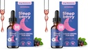 JoySpring SleepBerry Liquid Melatonin for Kids - Natural Sleep Aid with Elderberry and Vitamin D - Boosts Immune System While They Sleep (1 Fl oz) (Pack of 2)