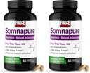Force Factor Somnapure Drug-Free Sleep Aid for Adults for Occasional Sleeplessness with Melatonin & Valerian, Non-Habit-Forming Sleeping Pills, Wake Up Refreshed, 60 Tablets (Pack of 2)