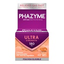 Phazyme Gas Relief, Ultra Strength Gas et Bloating Relief pour les adultes, 180 mg Siméthicone Fast Gels, 48 Compte