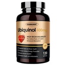 ZEBORA Ubichinol CoQ10 400mg Softgels met vitamine C & Vitamine E & Selenium, Max-Absorptie, 4-in-1 Krachtig Antioxidant, Ondersteunt Hart Gezondheid & energieproductie,120 Softgels