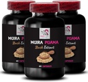 Vitalité botanique - Muira PUAMA BARK Extract - Herbal Drive, Recharge d'énergie, Résistance à base de plantes, Support actif, Focus Boost, Puissance naturelle, Ascenseur energisant 3 bouteilles 180 Capsules